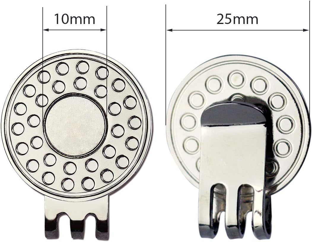 Golf Ball Markers with Hat Clips Value Sets for Men Women Golfer, Removable Attaches Easily to Golf Cap Premium Gifts